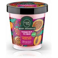 Organic Shop Body Desserts Summer Fruit Ice Cream Cleansing Body Peeling Cream šveičiamasis kūno kremas - 450 ml.