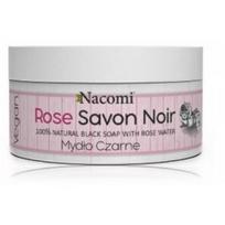 Nacomi Rose Savon Noir natūralus juodasis kūno ir veido muilas su rožių vandeniu - 125 g.