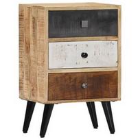 Naktinis staliukas VLX Solid Mango Wood 282875, įvairių spalvų, 60x40x60 cm