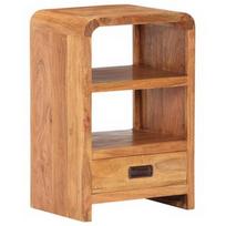 Naktinis staliukas VLX Solid Acacia Wood, rudas, 40x30x60 cm