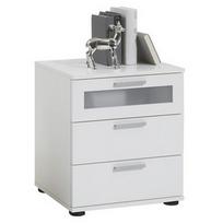 Naktinis staliukas VLX Bedside Table 428734, baltas, 38x45x53 cm