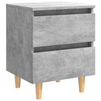 Naktinis staliukas VLX Bed Cabinet 805859, pilkas, 35x40x50 cm