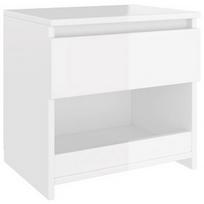 Naktinis staliukas VLX High Gloss 803455, baltas, 30x40x39 cm