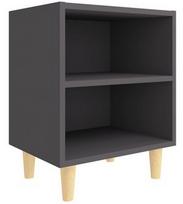 Naktinis staliukas VLX Bed Cabinet, pilkas, 30x40x50 cm