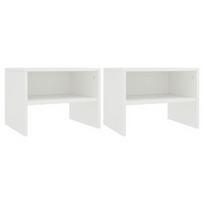 Naktinis staliukas VLX Chipboard 800064, baltas, 30x30x40 cm