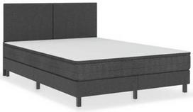 Lova VLX Elegant 3054710, balta/tamsiai pilka, 201x180.5 cm, su čiužiniu, su grotelėmis