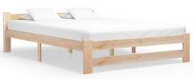 Lova VLX Solid Pine Wood 321993, medžio, 204x127 cm, su grotelėmis