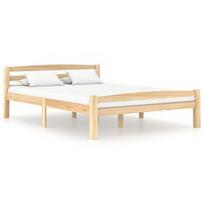 Lova VLX Solid Pinewood 322063, šviesiai ruda, 206x126 cm, su grotelėmis