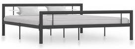 Lova VLX Metal 284561, balta/pilka, 212x187.5 cm, su grotelėmis