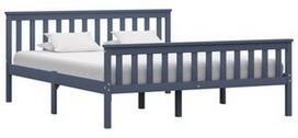 Lova VLX Solid Pinewood 283230, pilka, 208x168 cm, su grotelėmis