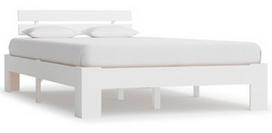 Lova VLX Solid Pinewood 283157, balta, 213x145 cm, su grotelėmis