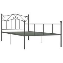 Lova VLX Story Metal, juoda, 208x107.5 cm, su grotelėmis
