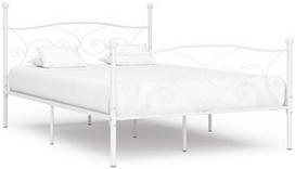 Lova VLX Elegant 284449, balta, 211x129 cm, su grotelėmis