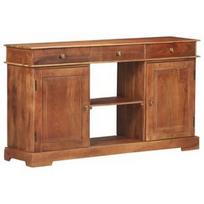 Komoda VLX Solid Acacia Wood 323543, ruda, 35x135x75 cm