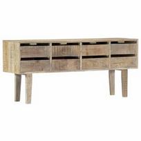 Komoda VLX Solid Mango Wood, ruda, 140x30x60 cm