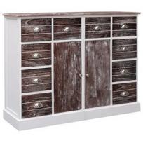 Komoda VLX Wood 284174, ruda/balta, 30x113x79 cm