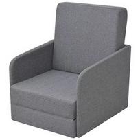 Fotelis VLX Convertible Sleeper Chair, pilkas, 72 cm x 59.5 cm x 72.5 cm