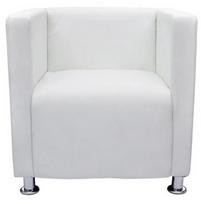 Fotelis VLX Armchair Cube, baltas, 71 cm x 54 cm x 69 cm