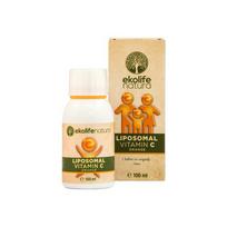 Ekolife natura Vitaminas C liposomose, apelsinų skonio.