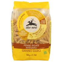Pilno grūdo kviečių makaronai PENNE RIGATE, ekologiški