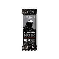 Juodųjų sezamų ir medaus batonėlis su migdolais „Almond Noir“, ekologiškas