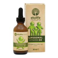 Ekolife natura Vitaminas D3 liposomose, 2000 TV. Maisto papildas